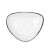 Plato Llano Quid Select Filo Blanco Negro Plástico Triangular 26 x 21 x 5,9 cm (9 Unidades)