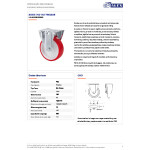 Rueda Fija Nylon/Pu 160Mm S/Antihilo