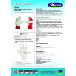 Guante Mixto Piel Flor Y Lona 788Pr T-9