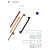 Juego De 2 Manillones De Viefe. Modelo Luv W Doble. Distancia Agujeros C384. Largo 418,5 Mm. En Madera Y Color Roble