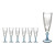 Copa de champán Vivalto Exotic Azul Cristal 170 ml