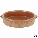 Cazuela Barro Clasico Marrón Cerámica Ø 28 cm (3 Unidades)