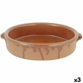 Cazuela Barro Clasico Marrón Cerámica Ø 28 cm (3 Unidades)