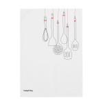 Paño de Cocina HappyFriday Cutlery Multicolor 70 x 50 cm (2 Unidades)