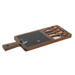 Tabla para cortar queso DKD Home Decor Marrón Negro 49 x 19 x 2 cm