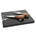 Tabla para cortar queso DKD Home Decor Marrón Negro 49 x 19 x 2 cm