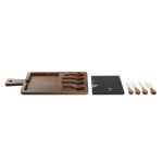 Tabla para cortar queso DKD Home Decor Marrón Negro 49 x 19 x 2 cm