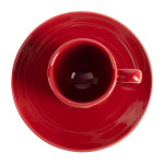 Juego de Café Benetton Rojo Gres Topos 4 Piezas