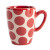 Juego de Café Benetton Rojo Gres Topos 4 Piezas