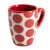 Juego de Café Benetton Rojo Gres Topos 4 Piezas