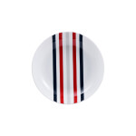 Set de Vajilla Beverly Hills Polo Club Azul Rojo Porcelana Rayas 12 Piezas