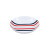 Set de Vajilla Beverly Hills Polo Club Azul Rojo Porcelana Rayas 12 Piezas