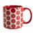 Juego de Tazas Benetton Rojo Gres Topos 4 Piezas
