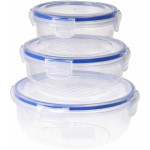 Set de Fiambreras Excellent Houseware 024000670 Plástico Redonda 400 ml 800 ml 1,4 L 3 Unidades