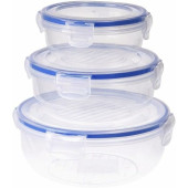 Set de Fiambreras Excellent Houseware 024000670 Plástico Redonda 400 ml 800 ml 1,4 L 3 Unidades
