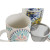 Taza con Filtro para Infusiones Home ESPRIT Azul Blanco Turquesa Mediterráneo 340 ml (2 Unidades)