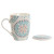 Taza con Filtro para Infusiones Home ESPRIT Azul Blanco Turquesa Mediterráneo 340 ml (2 Unidades)