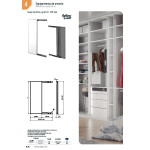 Espejo Extraíble Serie Óptima H1200 Acabado Grafito