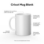 Taza Personalizable para Plotter de corte Cricut 2008945 Blanco (36 Unidades)