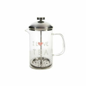 Tetera DKD Home Decor Transparente Acero Inoxidable Plata Vidrio de Borosilicato (18 x 9.5 x 20.5 cm) (1 L)