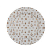 Bajo Plato Versa Metal 33 x 1,5 x 33 cm Navidad