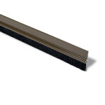 Burlete Adh.aluminio Pelo 100Cm Marron Sobreponer