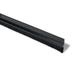 Burlete Adh.aluminio Pelo 100Cm Negro Sobreponer