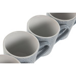 Juego de 4 Tazas Mug Home ESPRIT Azul Gres 340 ml 13 x 9,5 x 9,2 cm Mandala