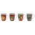 Taza para Infusión Home ESPRIT Amarillo Rojo Moderno Limón 380 ml (4 Unidades)