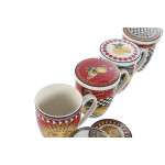 Taza para Infusión Home ESPRIT Amarillo Rojo Moderno Limón 380 ml (4 Unidades)