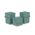 Recipiente contenedor Rotho                                 Verde 9 L
