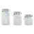 Set de 3 Botes Home ESPRIT Transparente Metal Cristal 1,2 L 3 Piezas