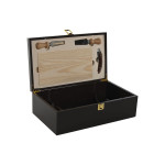 Set de Accesorios para Vino Home ESPRIT Marrón oscuro Madera MDF 36 x 21 x 12 cm
