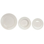 Vajilla Home ESPRIT Blanco Porcelana Rayas 27 x 27 x 2 cm 18 Piezas