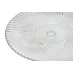 Plato Llano Home ESPRIT Transparente Cristal 26 x 26 x 8 cm