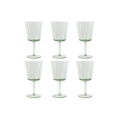 Set de Copas Home ESPRIT Verde Cristal 285 ml 8,4 x 8,4 x 16,4 cm (6 Unidades)
