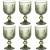 Set de Copas Home ESPRIT Verde Cristal 8 x 8 x 14,5 cm (6 Unidades)