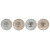 Plato Llano Home ESPRIT Blanco Beige Gres Tradicional 20 x 20 x 2,5 cm