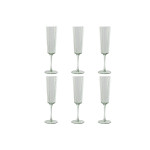 Set de Copas Home ESPRIT Verde Cristal 6 x 6 x 23,7 cm (6 Unidades)