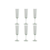 Set de Copas Home ESPRIT Verde Cristal 6 x 6 x 23,7 cm (6 Unidades)