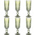 Set de Copas Home ESPRIT Verde Cristal 6 x 6 x 18,4 cm (6 Unidades)