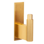 Percha Arpa Plate 25X80Mm Laton Cepillad Aluminio   Laton Oscuro Cepillado