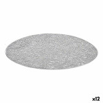 Salvamantel Kinvara AR2103272 Plateado Plástico Ø 38 cm (12 Unidades)