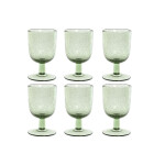 Set de Copas Home ESPRIT Verde Cristal 300 ml 8 x 8 x 14 cm (6 Unidades)