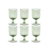 Set de Copas Home ESPRIT Verde Cristal 300 ml 8 x 8 x 14 cm (6 Unidades)