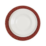 Bajo Plato Versa Serpentine Rojo Metal 33 x 1,5 x 33 cm