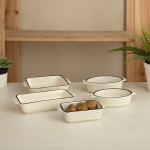 Cazuela Quid Cocco Blanco Cerámica 18 x 11 x 4 cm (12 Unidades) (Pack 12x)