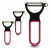 Set de Peladores CK98529 Negro Rojo Acero Caucho Polipropileno