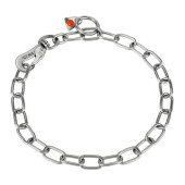 Collar Cadena Acero Inox 55Cm Eslabón Corto Con Bloqueo