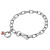 Collar Cadena Acero Inox 55Cm Eslabón Corto Con Bloqueo